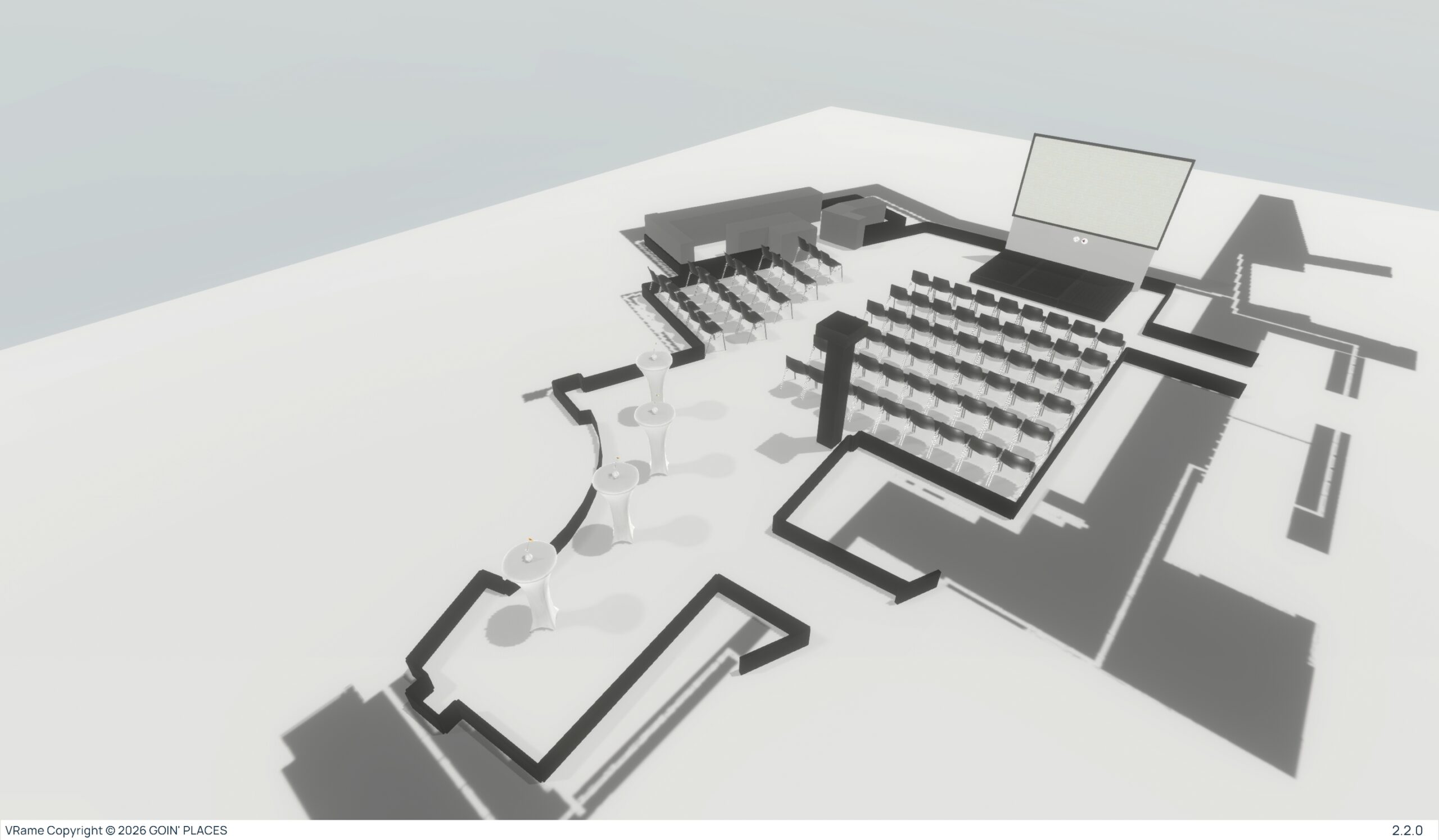 Vinothek Theaterbestuhlung