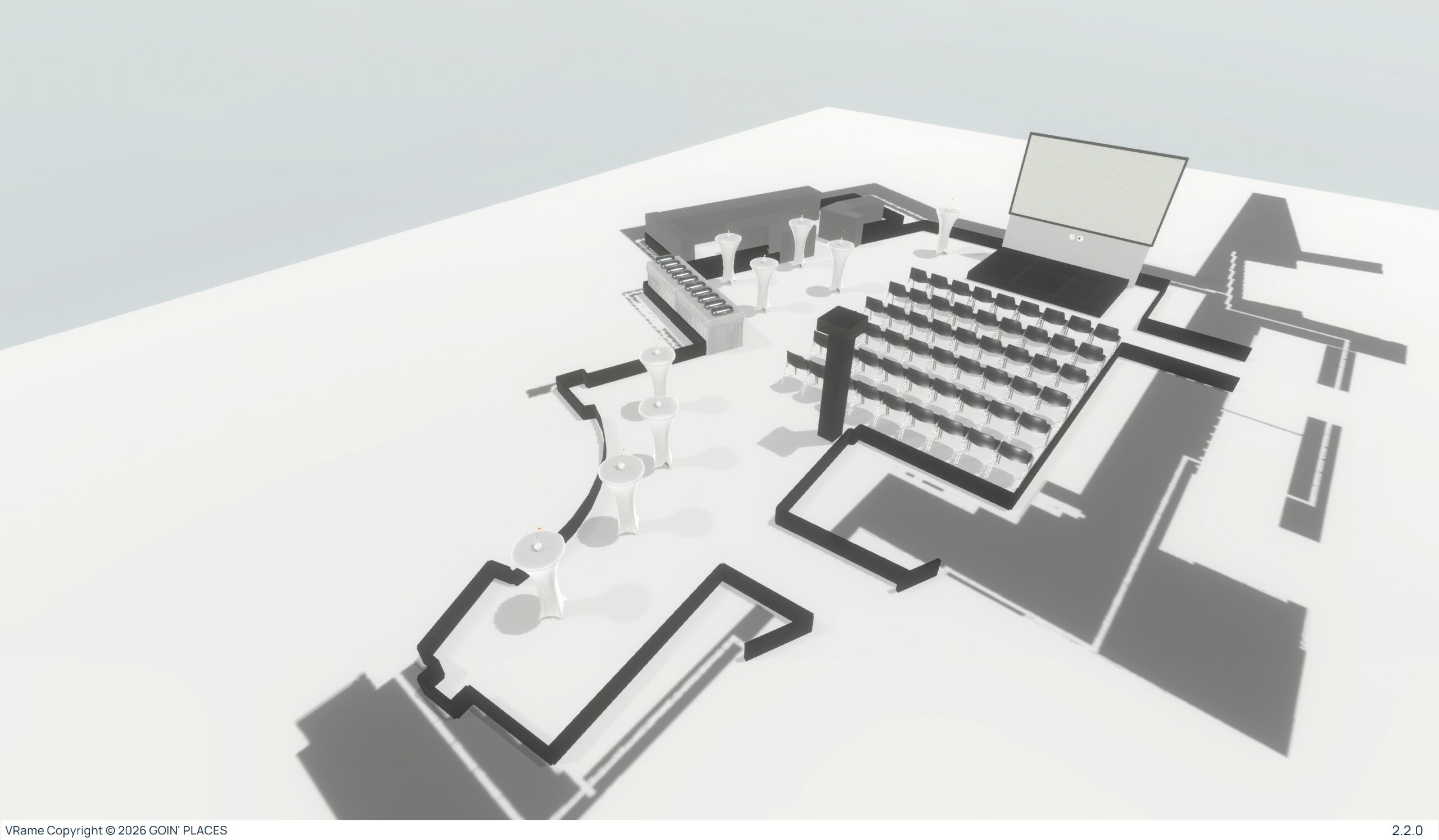 Vinothek Theaterbestuhlung